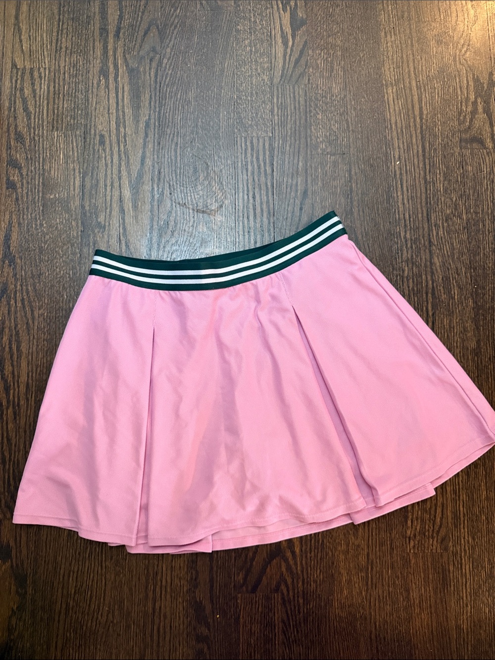 Addison Bay Pink Circle Skort with Green & White Striped Waistband